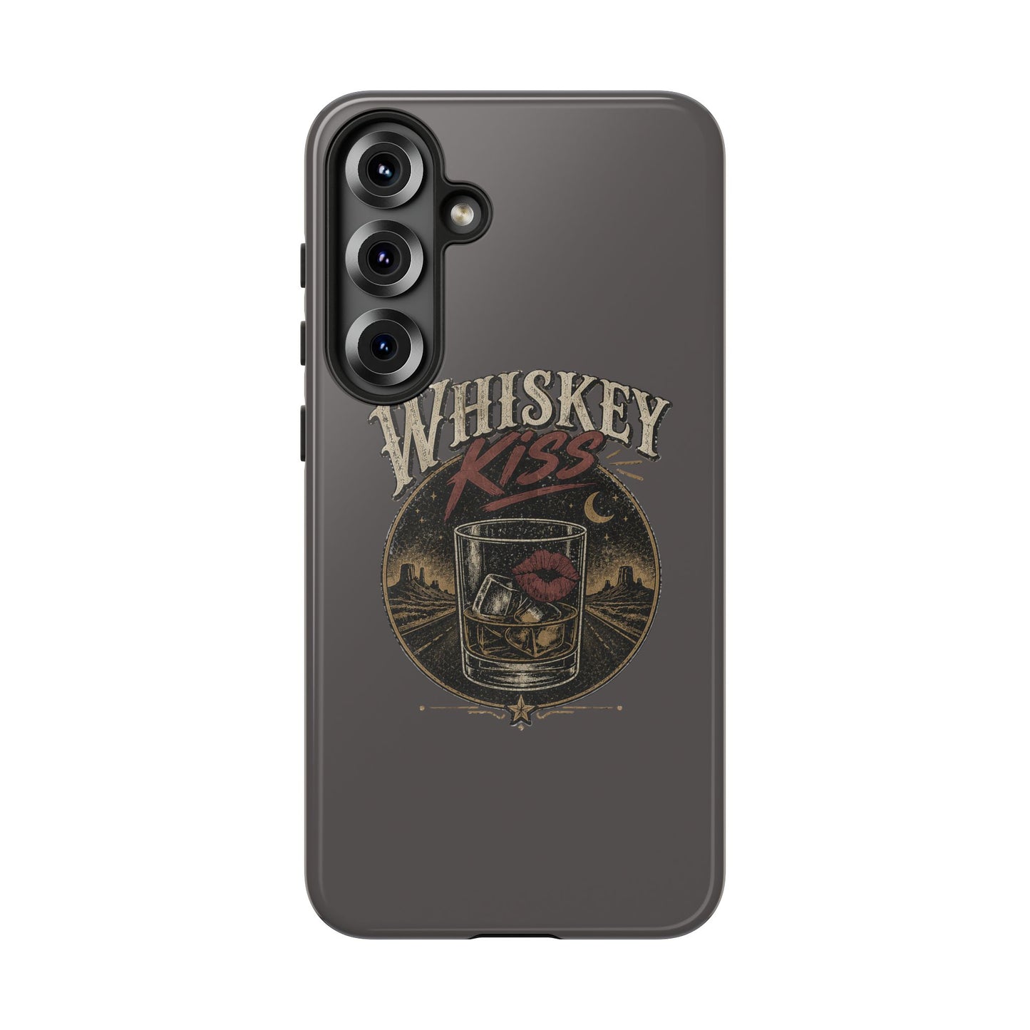 Whiskey Kiss Western Phone Case, Country iPhone & Samsung Case, Rustic Cowgirl or Cowboy Phone Case, Whiskey Lover Gift, Matte or Glossy
