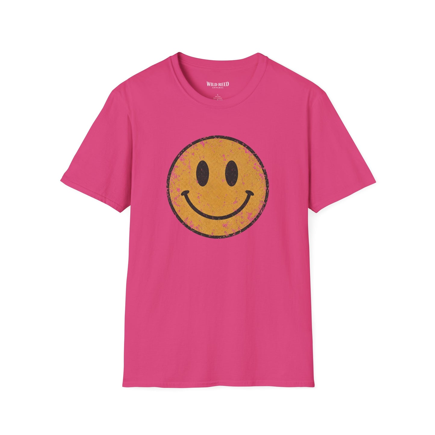 Vintage Distressed Smiley Face Graphic Tee | Retro Happy Face Shirt | Western Boho Aesthetic T-Shirt