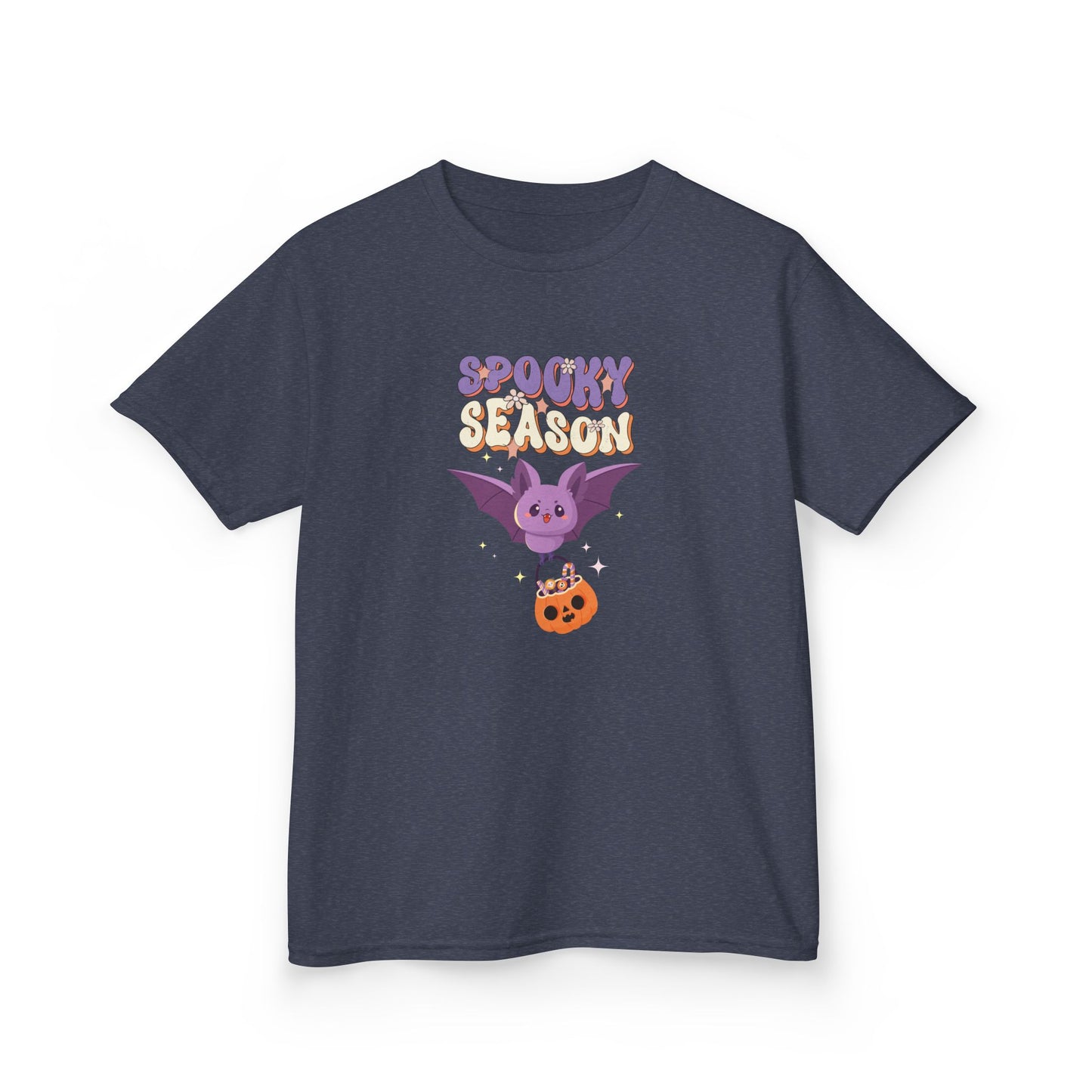 Spooky Season Bat Kids T-Shirt | Cute Halloween Youth Graphic Tee for Boys & Girls