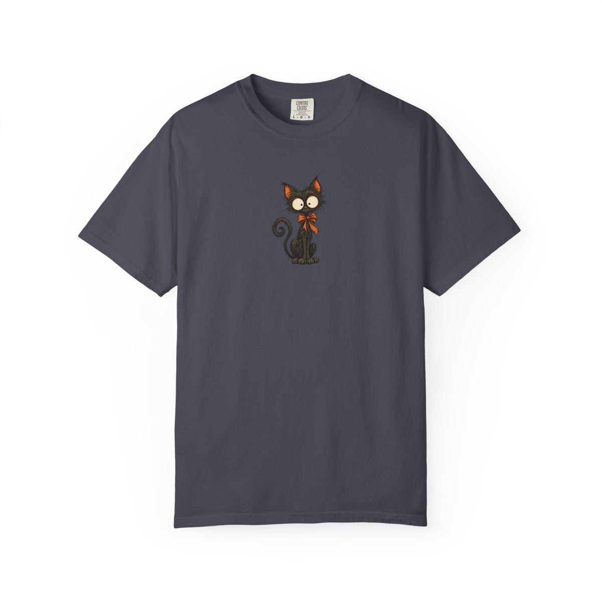 Black Cat Halloween Graphic Tee | Vintage Spooky Cat Shirt | Comfort Colors 1717