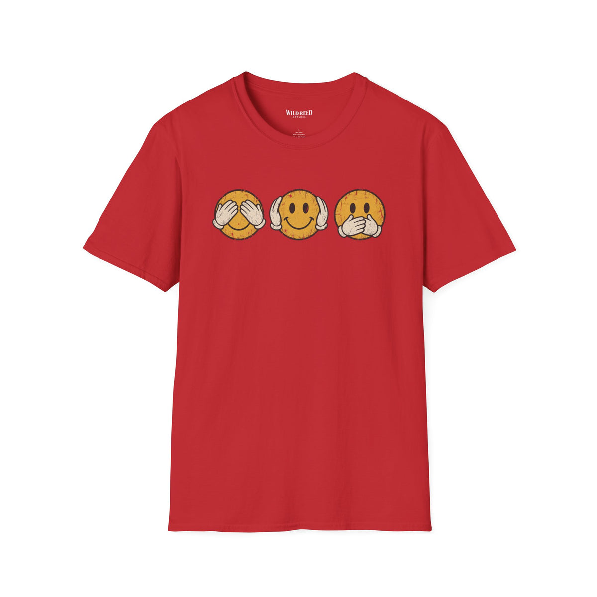 See No Evil Emoji Graphic Tee | Retro Smiley Face T-Shirt
