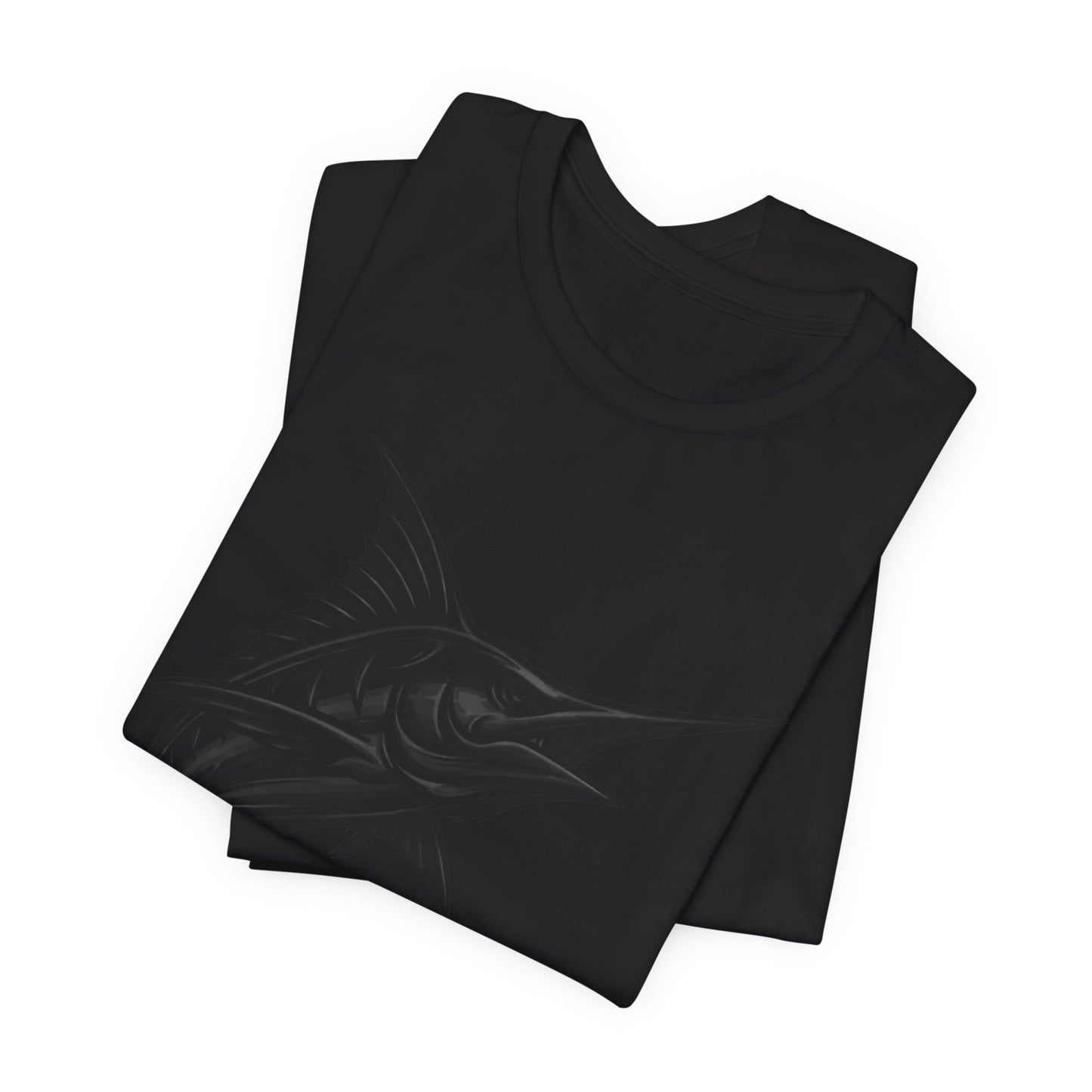 Black on Black Marlin Shirt • Stealth Collection • Wild Reed Apparel