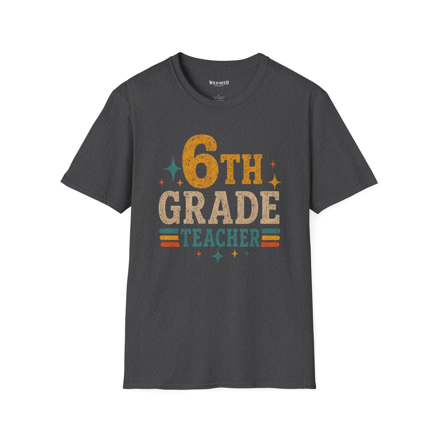 6th Grade Teacher Shirt, Retro Teacher Tee, Sixth Grade Shirt, Back to School Shirt, Teacher Gift, Classroom Shirt, Educator Tee