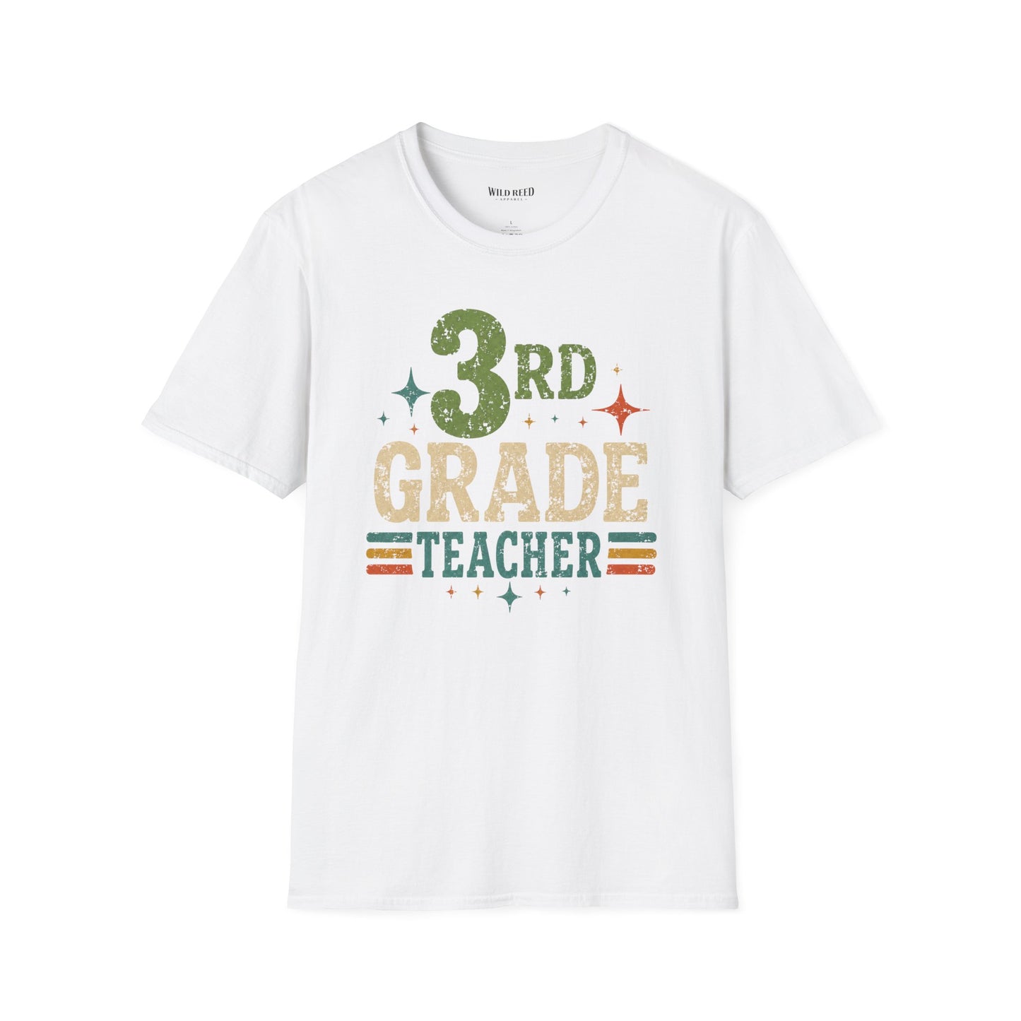 3rd Grade Teacher Shirt | Back to School Teacher Tee | Retro Grade Level Graphic T-Shirt