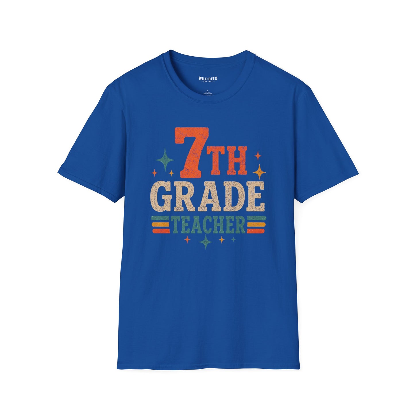 7th Grade Teacher Shirt | Back to School Teacher Tee | Retro Grade Level Graphic T-Shirt