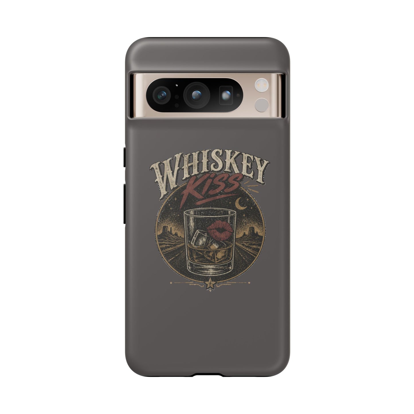 Whiskey Kiss Western Phone Case, Country iPhone & Samsung Case, Rustic Cowgirl or Cowboy Phone Case, Whiskey Lover Gift, Matte or Glossy