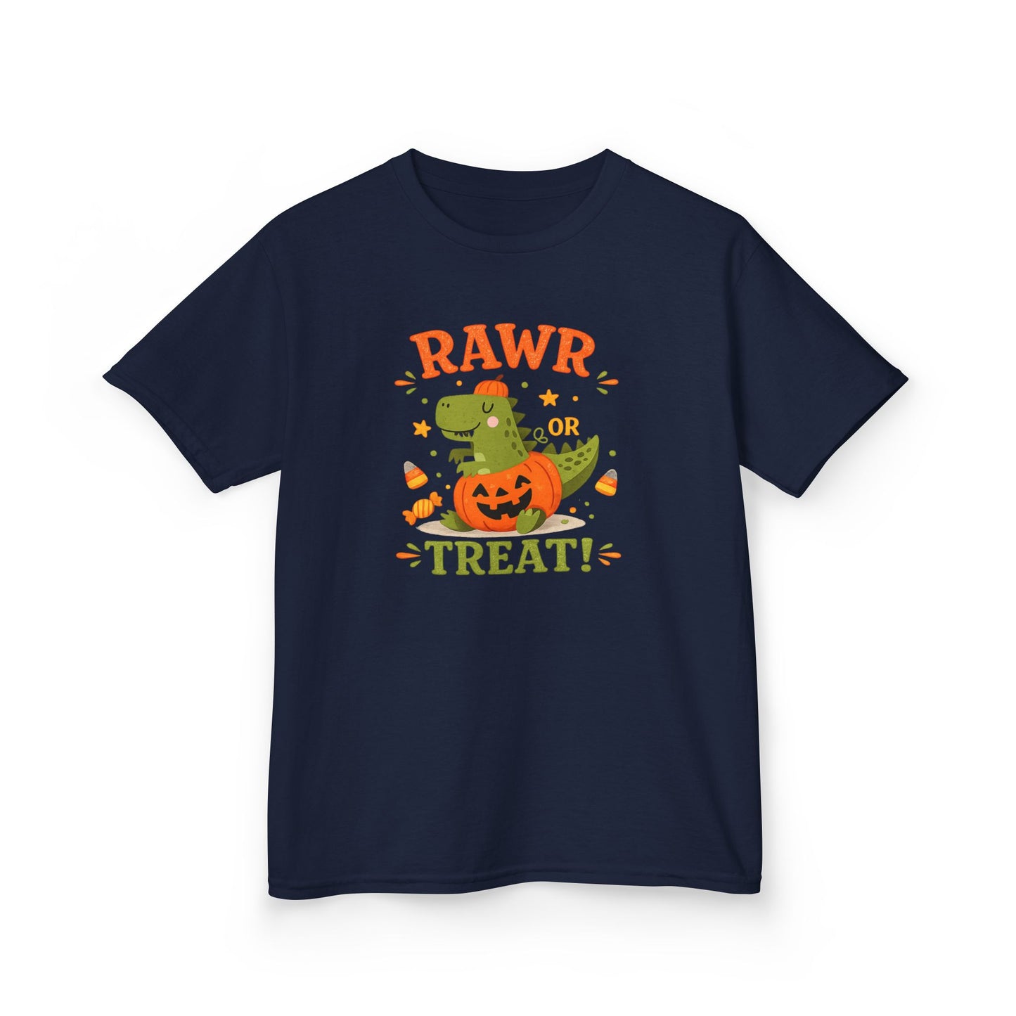 Rawr or Treat Dinosaur Kids Youth Halloween T-Shirt