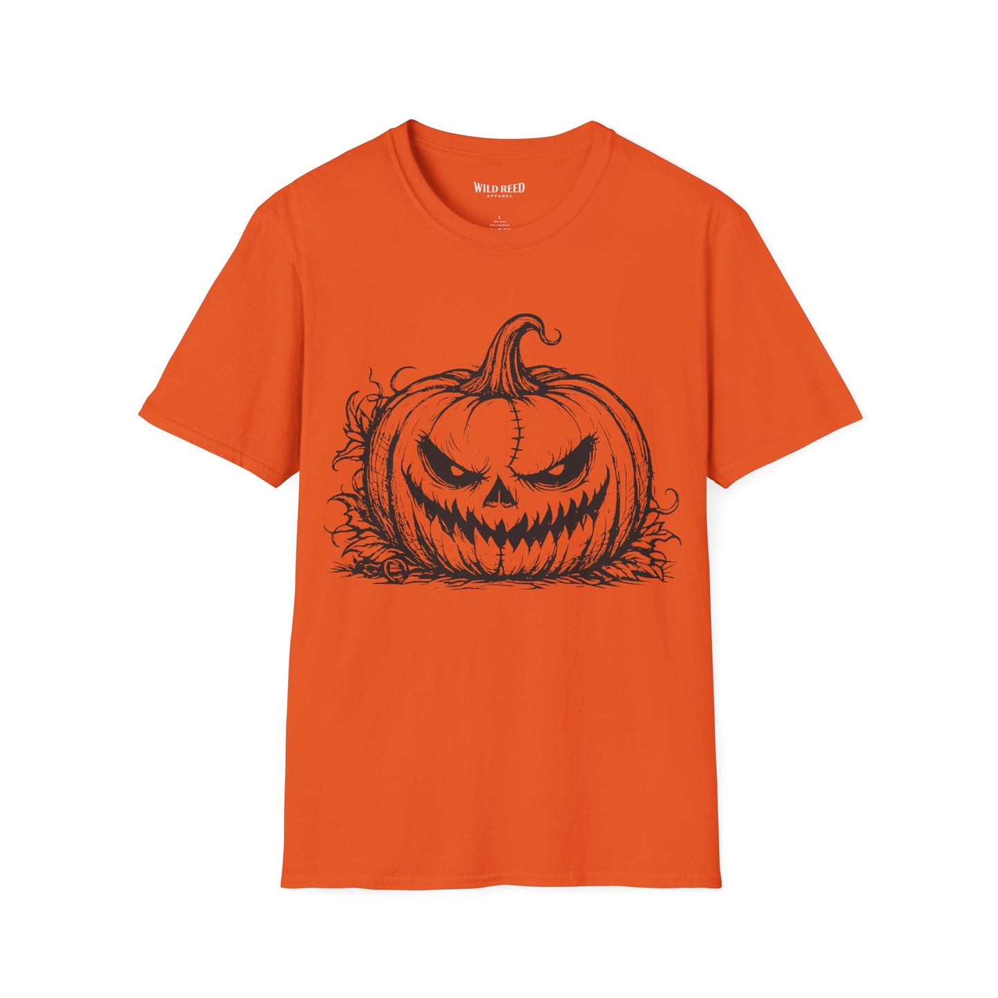Vintage Sinister Jack O'Lantern Halloween Graphic T-Shirt | Spooky Pumpkin Tee