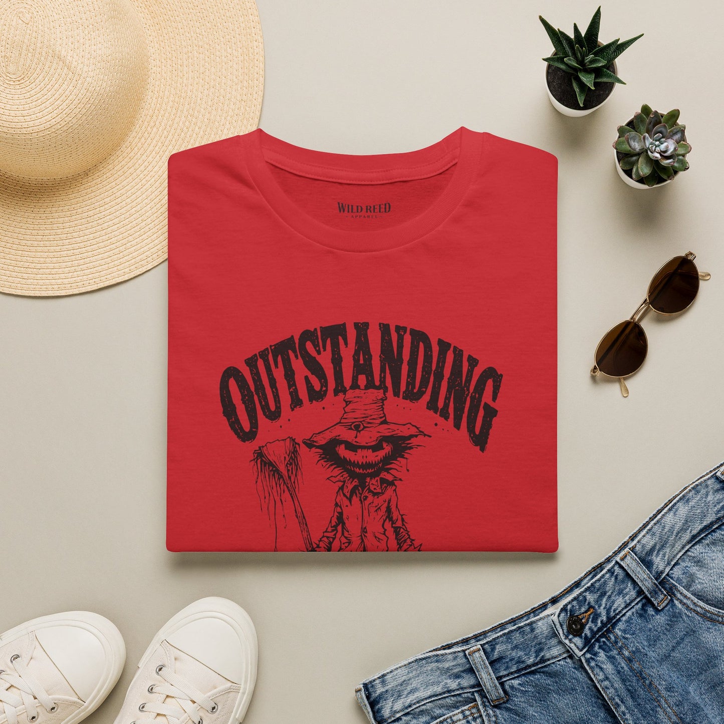 Outstanding in My Field Scarecrow Halloween T-Shirt