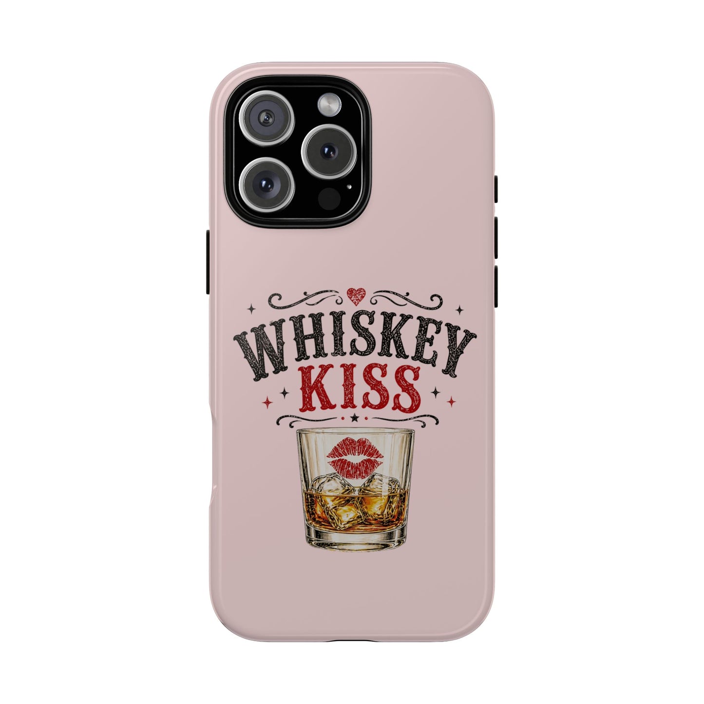 Whiskey Kiss Phone Case, Western Cowgirl Phone Case, Country Girl iPhone & Samsung Case, Cute Whiskey Lover Gift, Matte or Glossy