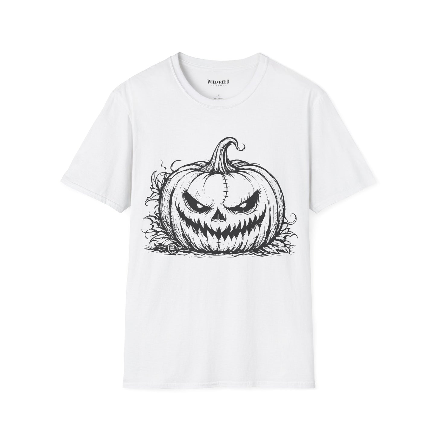 Vintage Sinister Jack O'Lantern Halloween Graphic T-Shirt | Spooky Pumpkin Tee