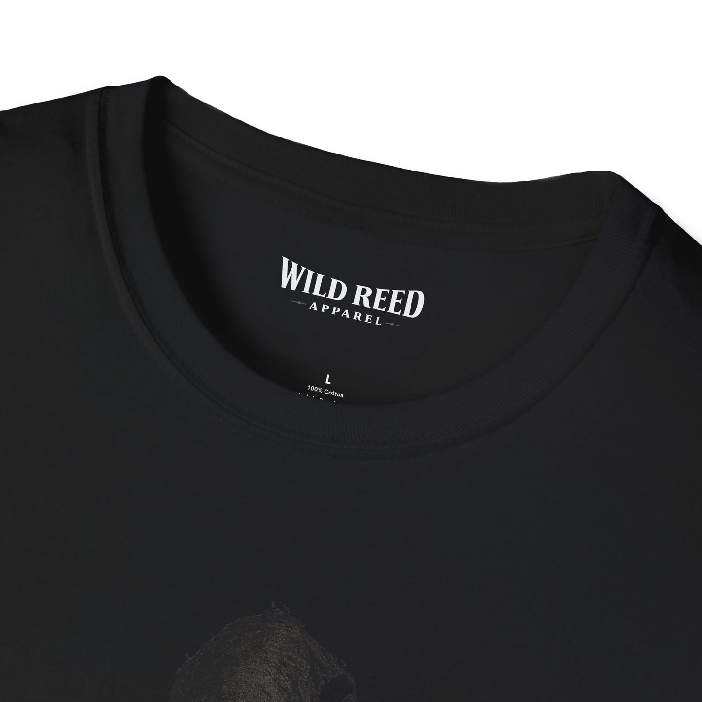 Scary Ghost Heart Hands Stealth Black-on-Black Graphic Tee