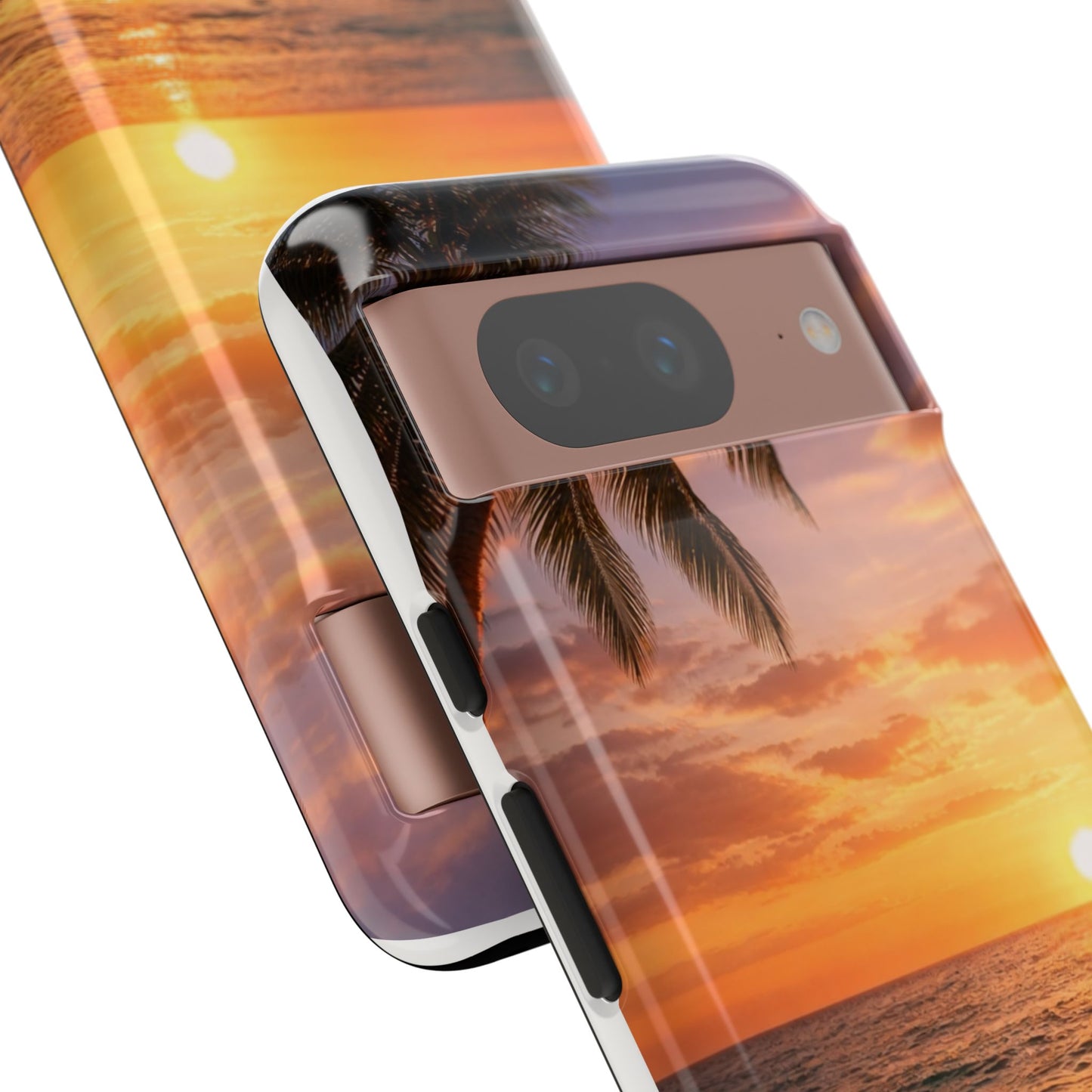Golden Hour Beach Case — Tropical Palm Sunset Protective Case