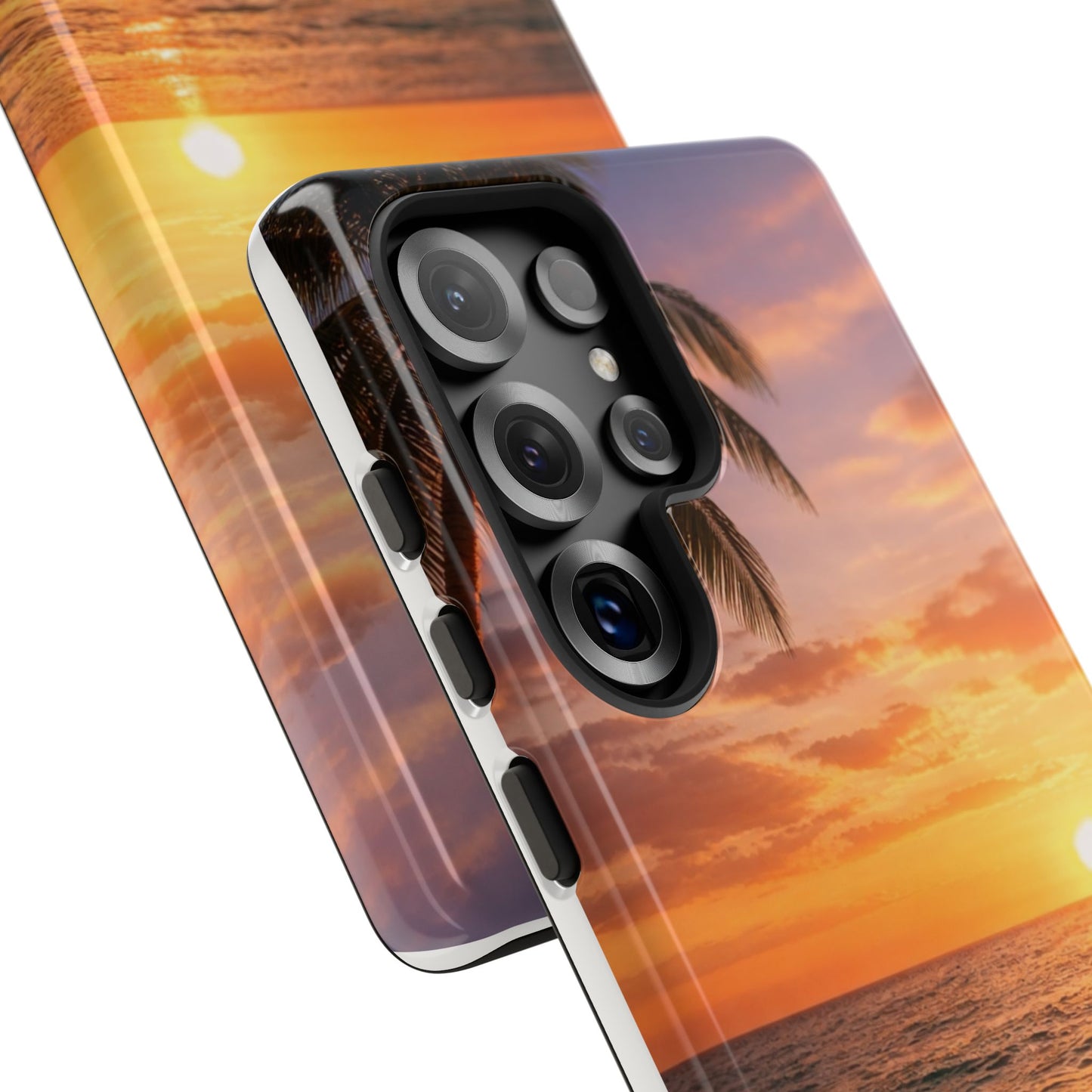 Golden Hour Beach Case — Tropical Palm Sunset Protective Case