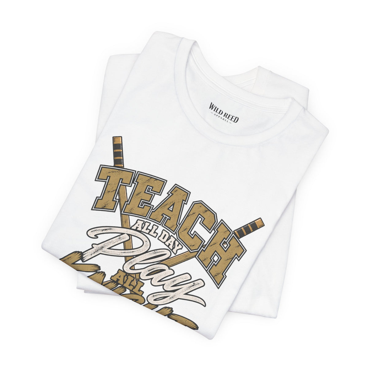Teach All Day Play All Knight Shirt, Teacher Hockey Tee, Funny Teacher Shirt, Bella Canvas 3001, Teacher Gift, Wild Reed Apparel
