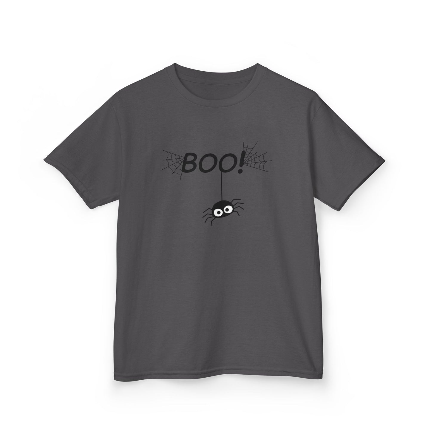 Boo Spider Kids T-Shirt | Cute Halloween Spider Youth Graphic Tee for Boys & Girls