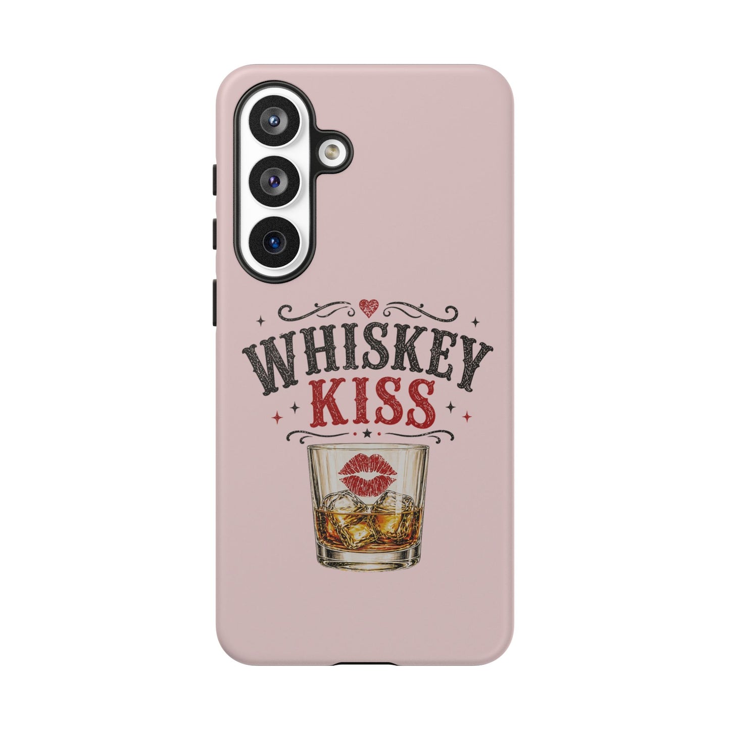 Whiskey Kiss Phone Case, Western Cowgirl Phone Case, Country Girl iPhone & Samsung Case, Cute Whiskey Lover Gift, Matte or Glossy