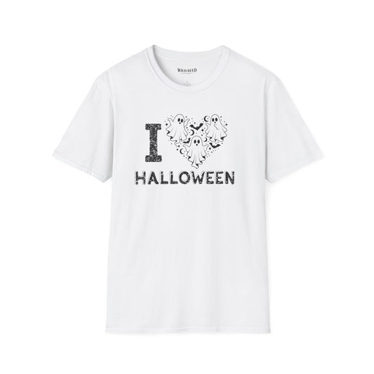 I Love Halloween Ghost Heart T-Shirt
