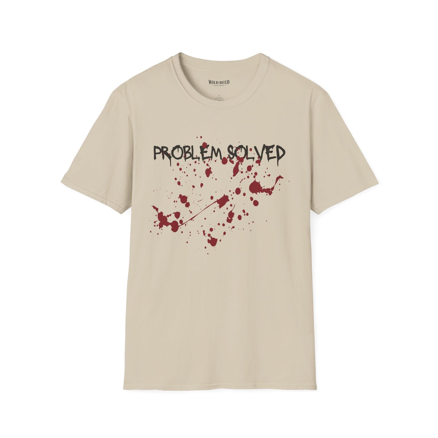 Problem Solved T-Shirt – Dark Humor Splatter Graphic Tee