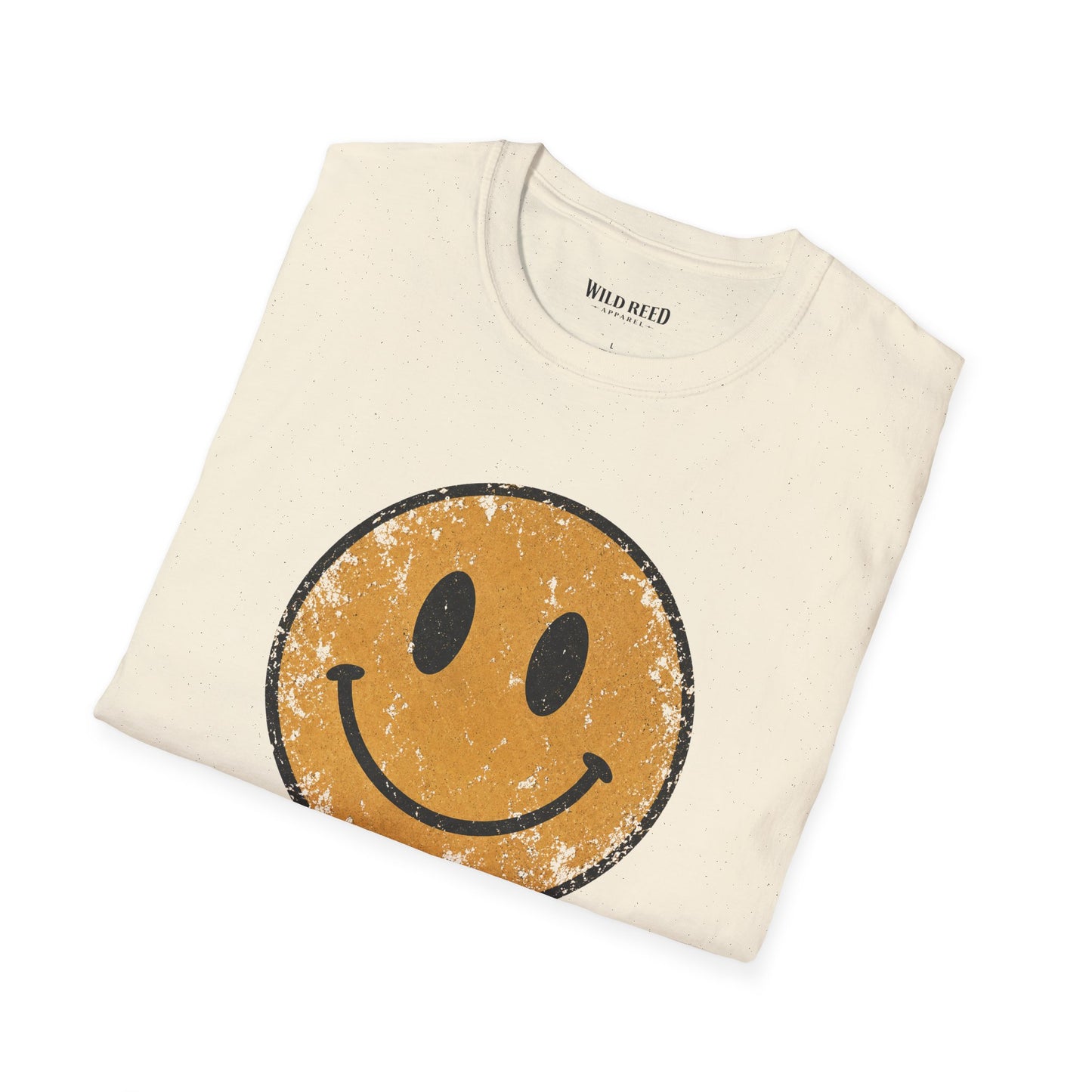 Vintage Distressed Smiley Face Graphic Tee | Retro Happy Face Shirt | Western Boho Aesthetic T-Shirt