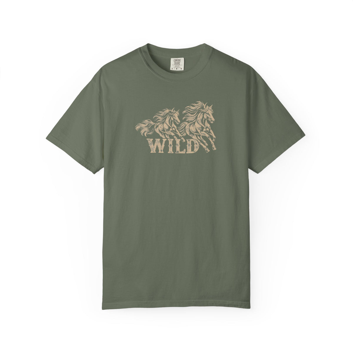 Wild Running Horses Vintage Western Tee