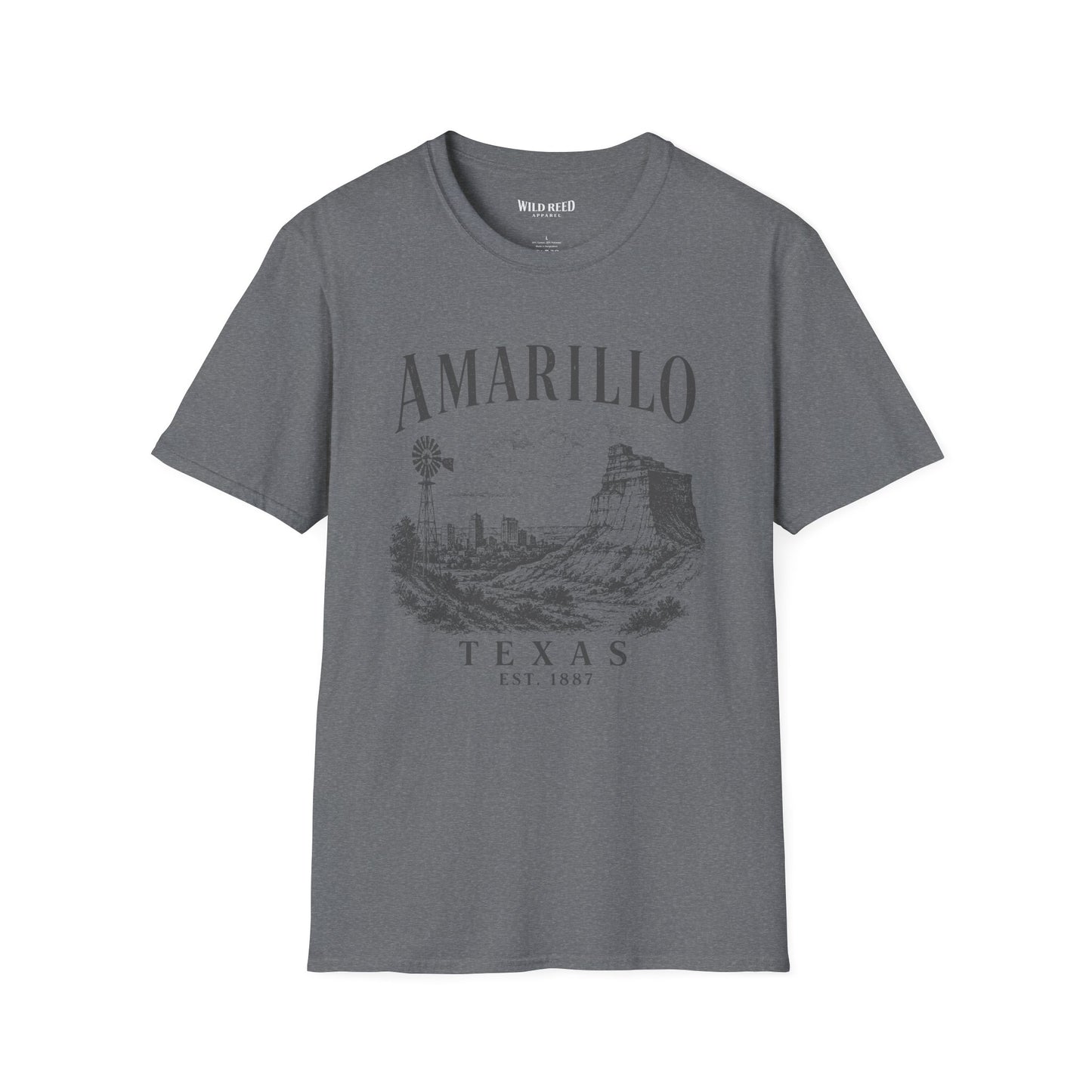 Amarillo Texas Vintage Palo Duro Canyon Graphic T-Shirt | Gildan 64000 Unisex Tee