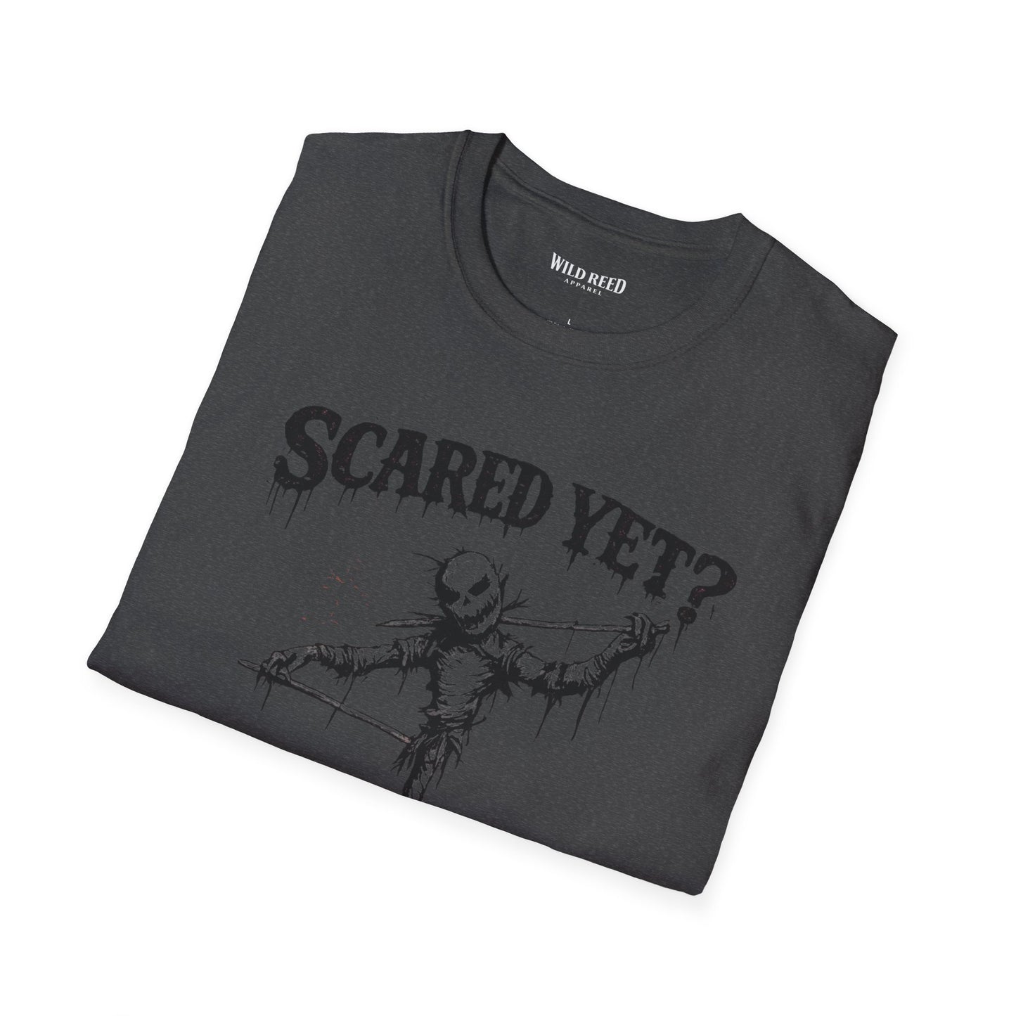 Scared Yet Creepy Scarecrow Halloween T-Shirt