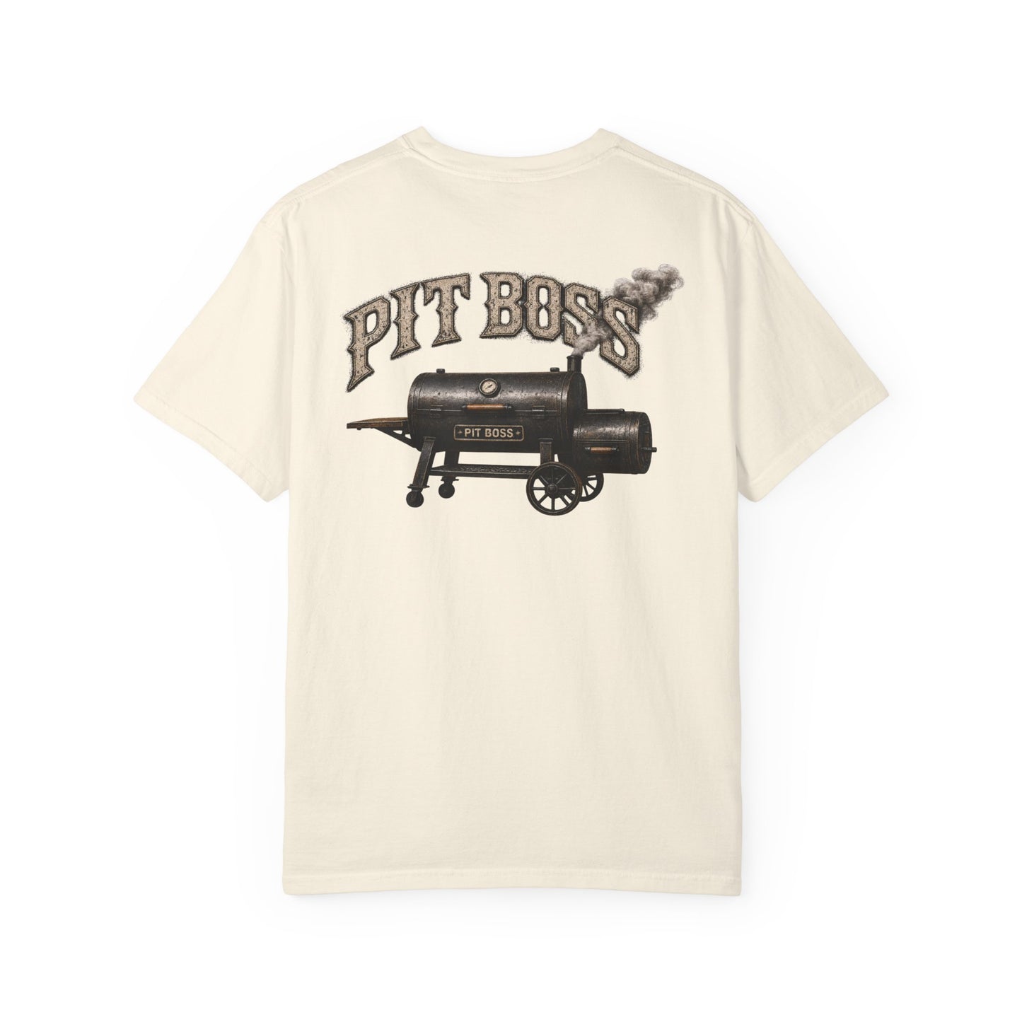 Pit Boss BBQ Shirt, Smoker Graphic Tee, Low and Slow Tshirt, Backyard BBQ Shirt, Grill Master Tee, Vintage Washed BBQ Tee