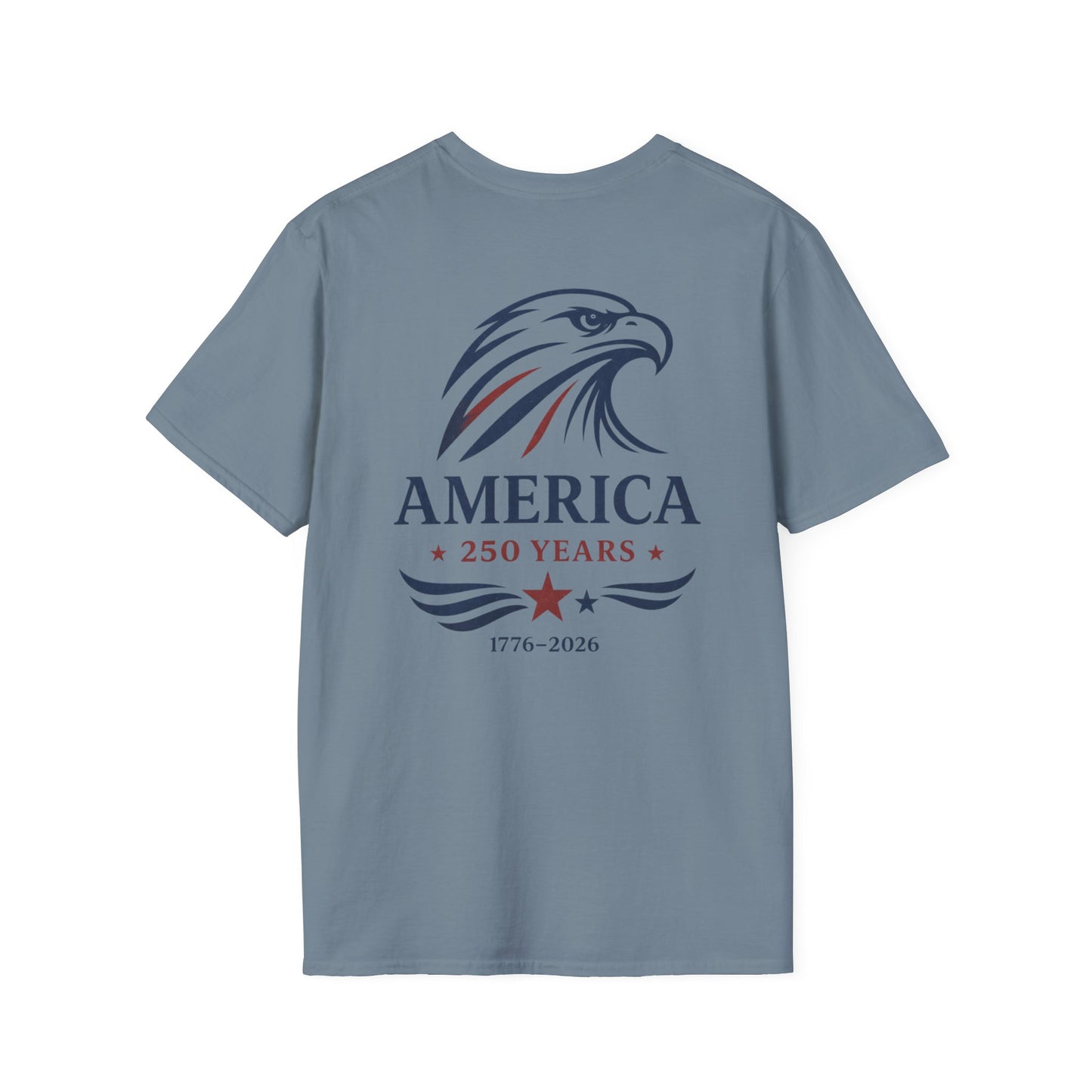 America 250 Years Shirt, Eagle Front & Back Graphic Tee, 1776 2026 Patriotic Shirt, Vintage USA 4th of July Tee