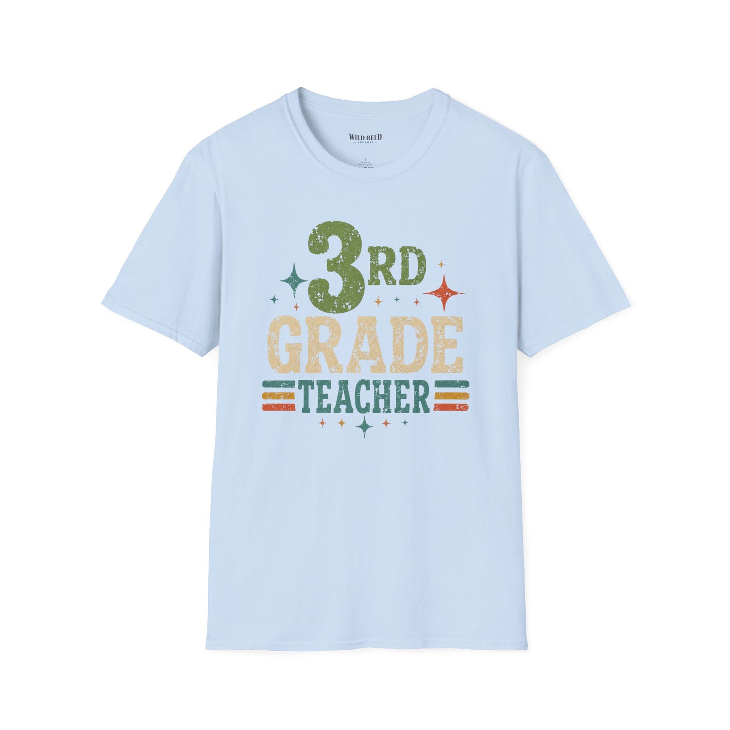 3rd Grade Teacher Shirt | Back to School Teacher Tee | Retro Grade Level Graphic T-Shirt