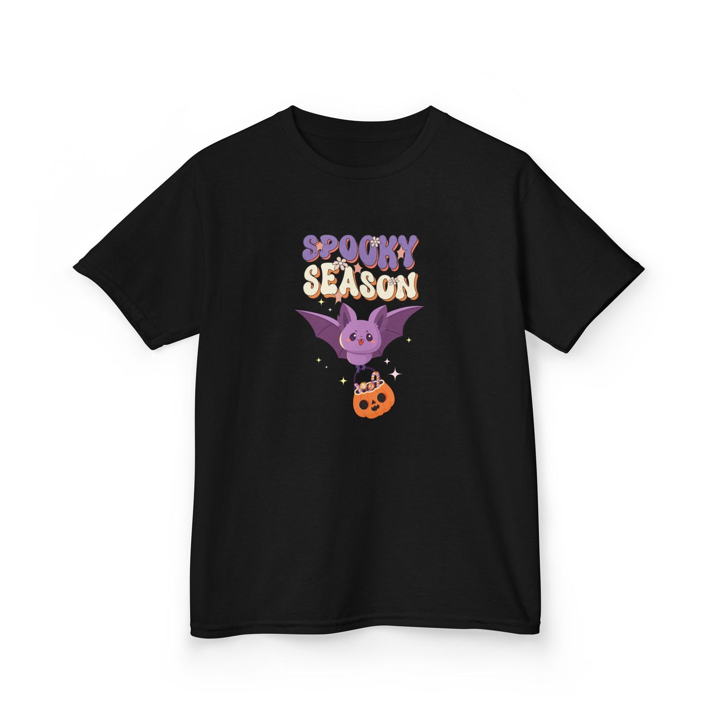 Spooky Season Bat Kids T-Shirt | Cute Halloween Youth Graphic Tee for Boys & Girls
