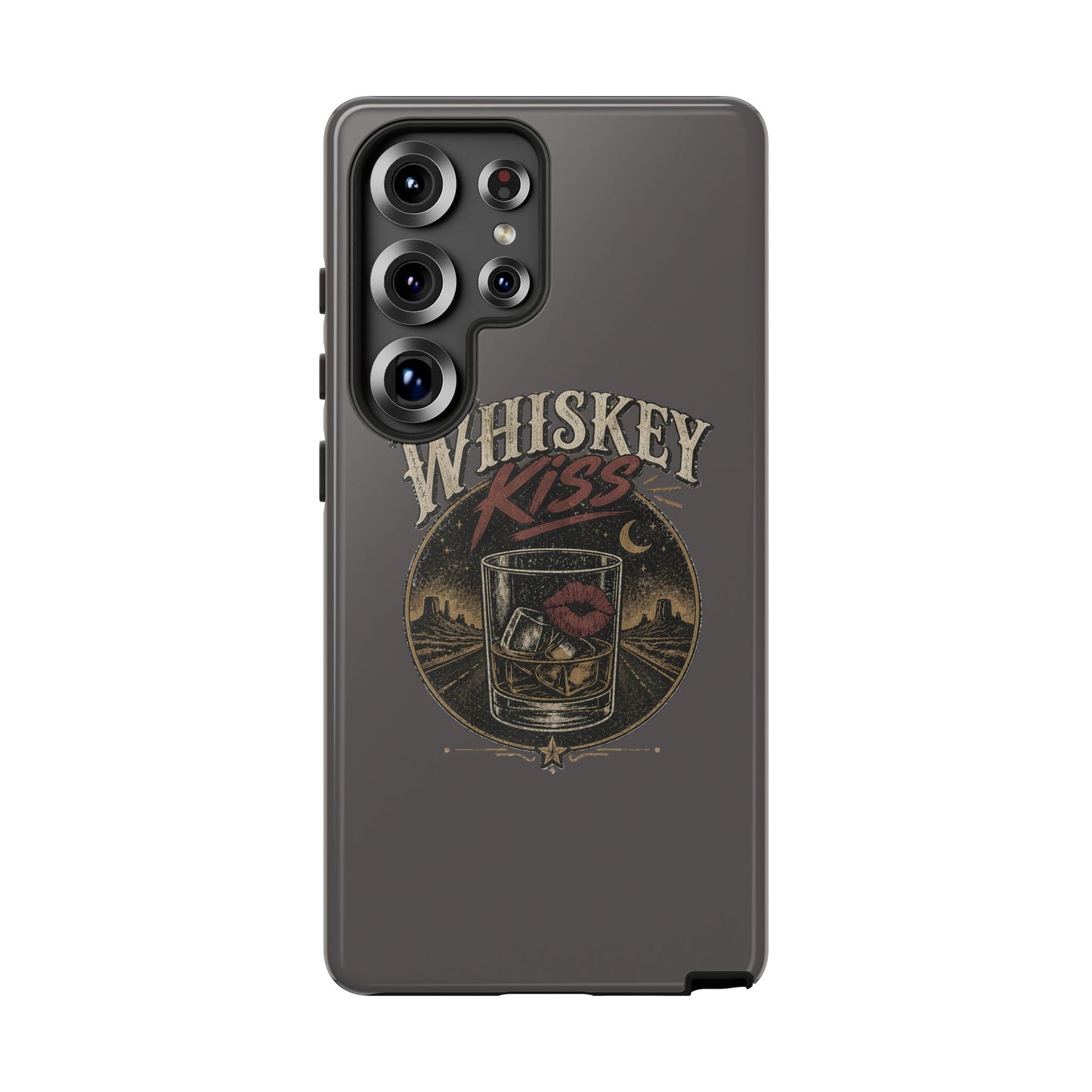 Whiskey Kiss Western Phone Case, Country iPhone & Samsung Case, Rustic Cowgirl or Cowboy Phone Case, Whiskey Lover Gift, Matte or Glossy