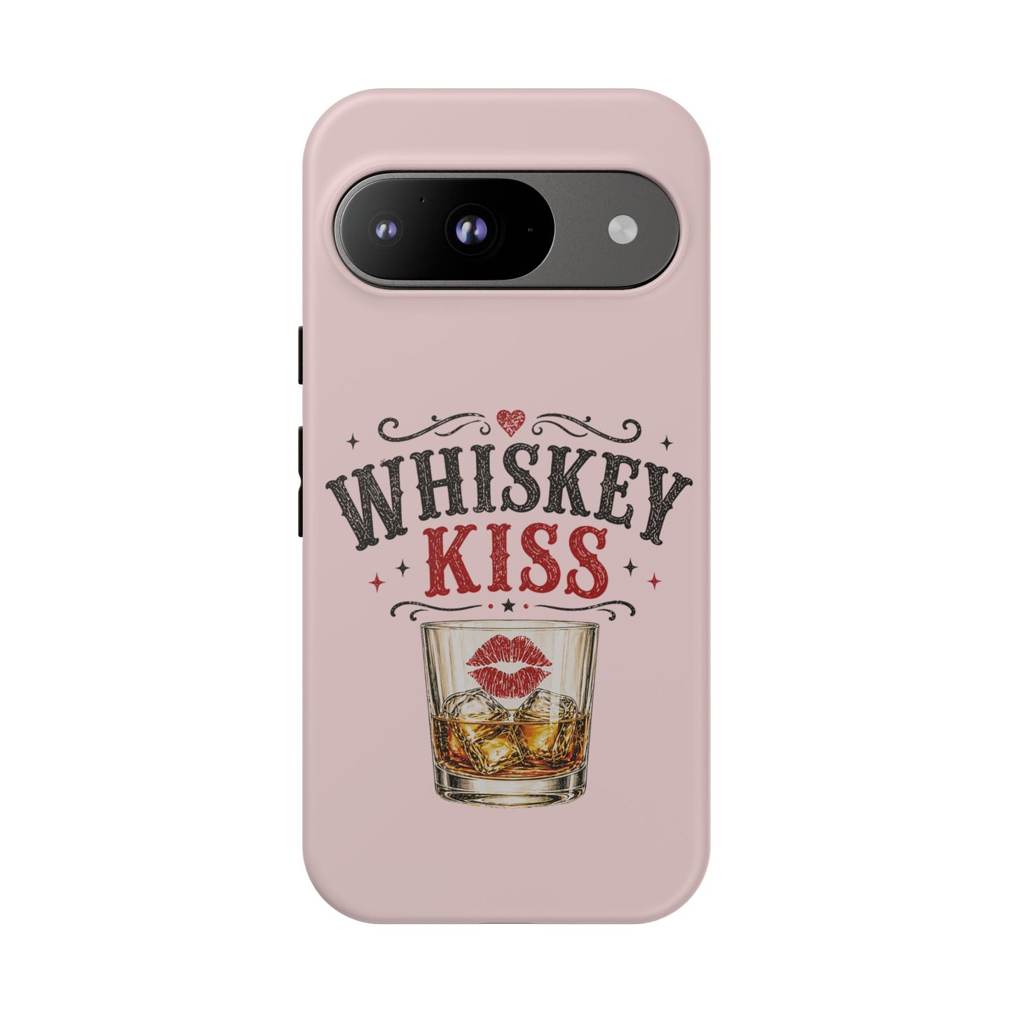 Whiskey Kiss Phone Case, Western Cowgirl Phone Case, Country Girl iPhone & Samsung Case, Cute Whiskey Lover Gift, Matte or Glossy