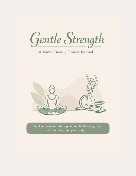 Gentle Strength Joint-Friendly Fitness Journal | Low Impact Workout Tracker | Wellness & Mobility Journal